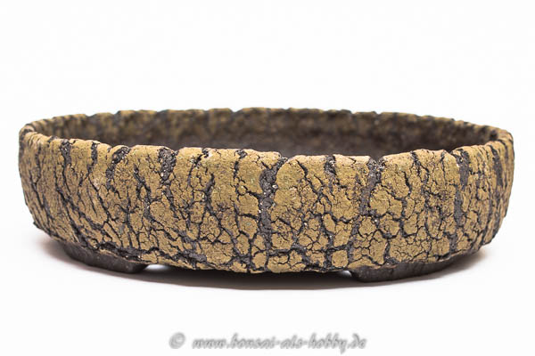Urige ovale Bonsaischale 18,5 x 17cm - Roman Husmann